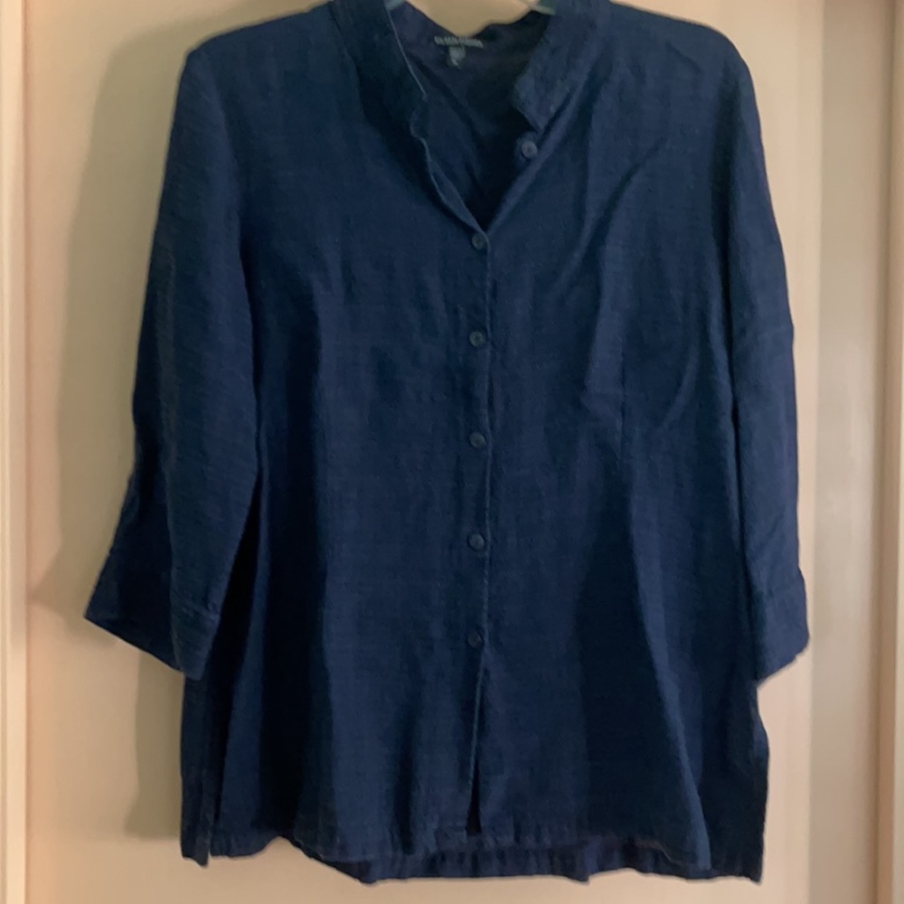 Eileen Fisher navy Blue Top size M